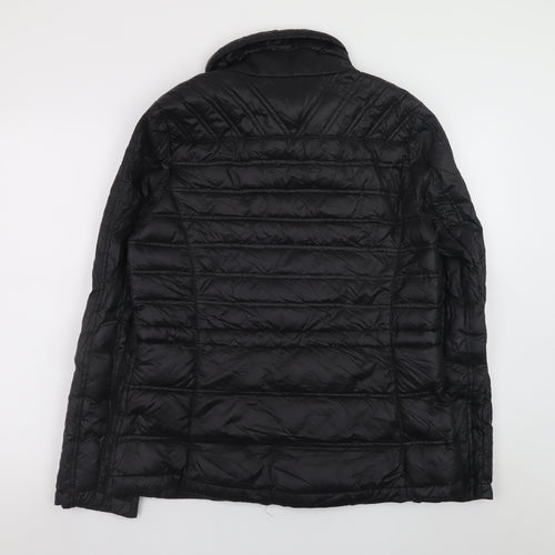 Jessica Simpson Womens Black Puffer Jacket M Hooded Winter Coat
