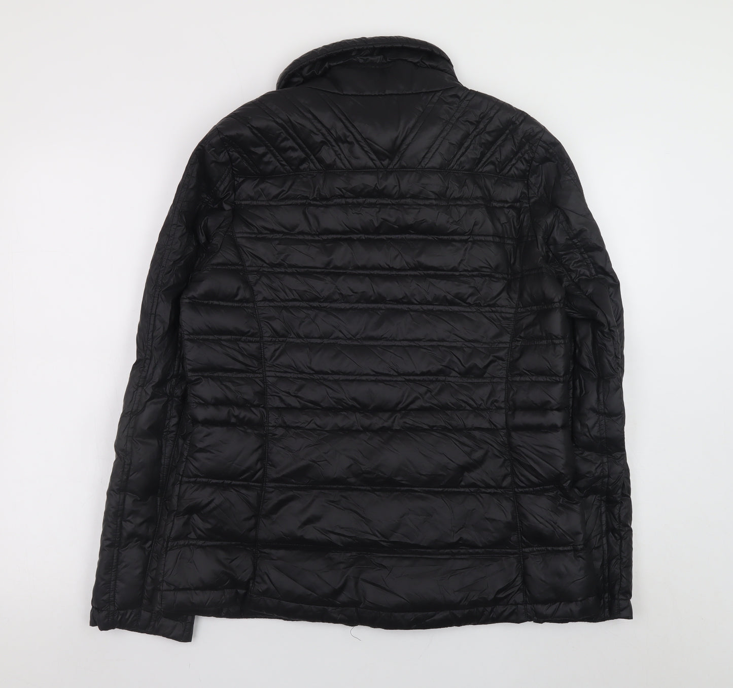 Jessica Simpson Womens Black Puffer Jacket M Hooded Winter Coat