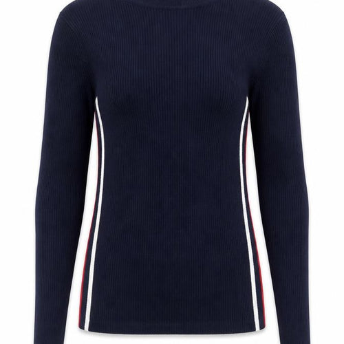 Marks and Spencer Women's Blue Knit Long Sleeve Slim Fit Top Size 8