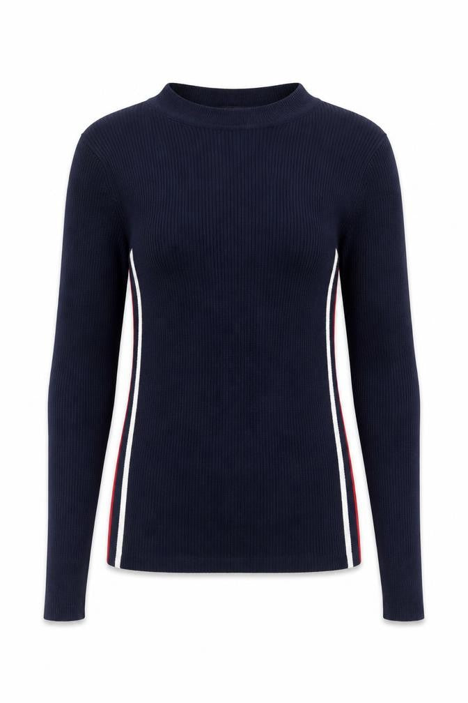 Marks and Spencer Women's Blue Knit Long Sleeve Slim Fit Top Size 8