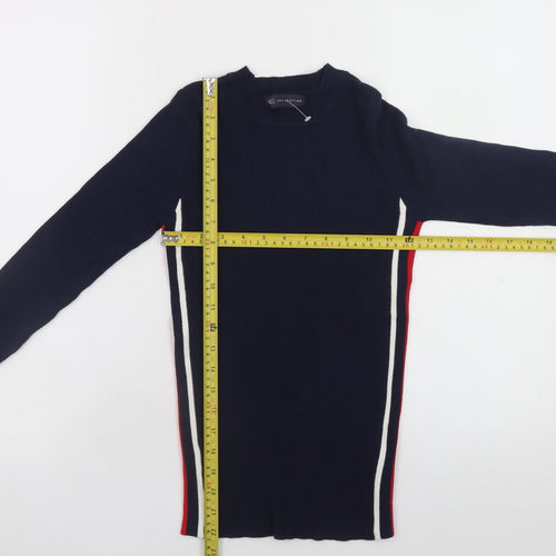 Marks and Spencer Women's Blue Knit Long Sleeve Slim Fit Top Size 8