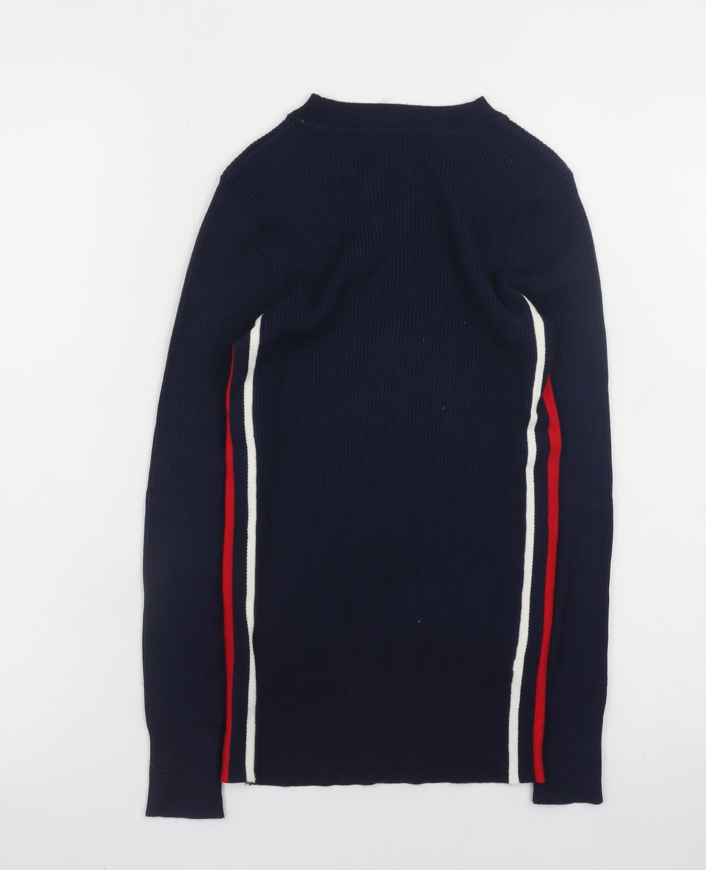 Marks and Spencer Women's Blue Knit Long Sleeve Slim Fit Top Size 8
