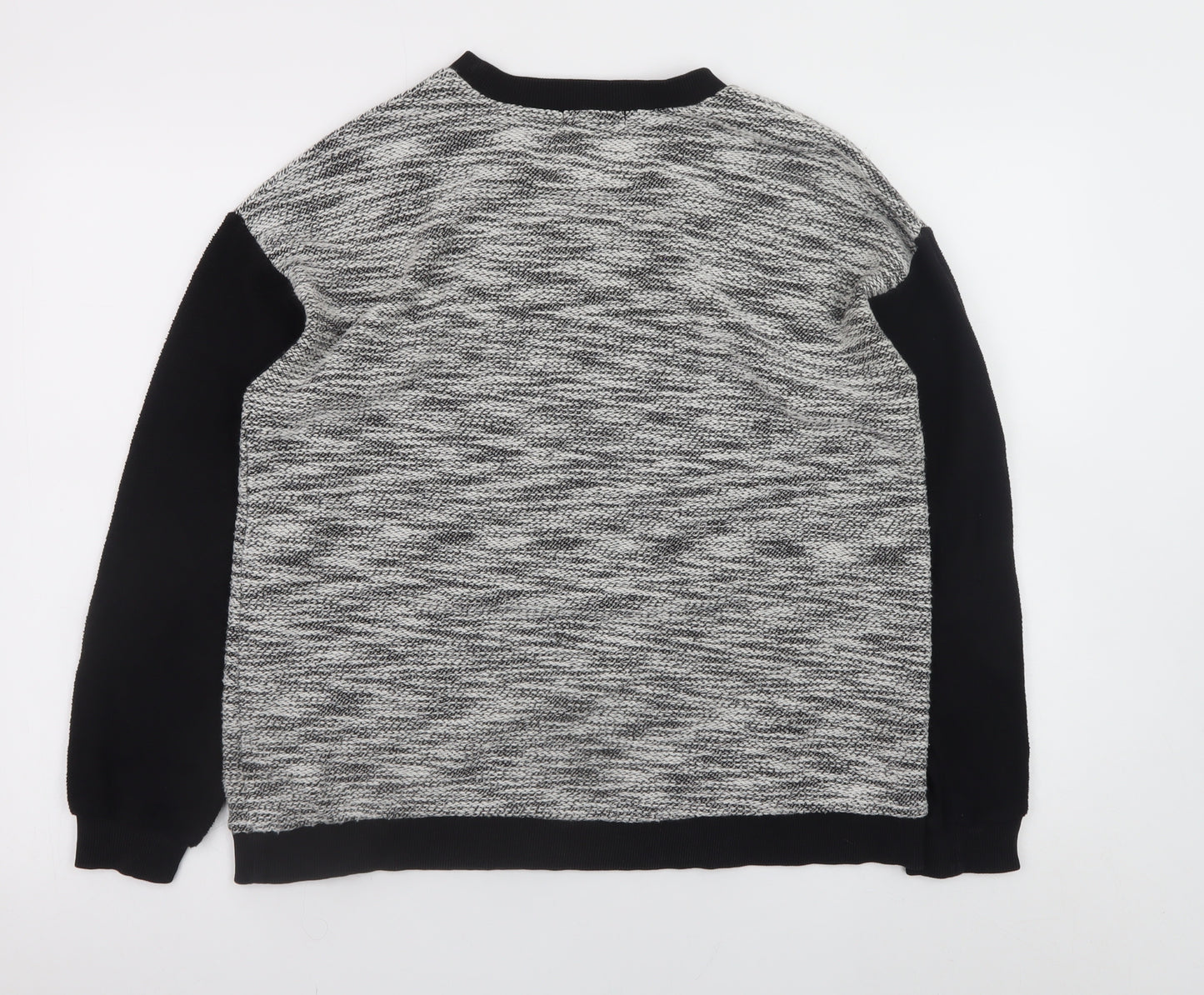BDG Womens Black Grey Pullover Jumper Small Crew Neck Casual Knit