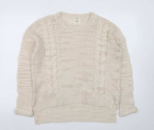 New Look Women Beige Cable-Knit Jumper Size 12