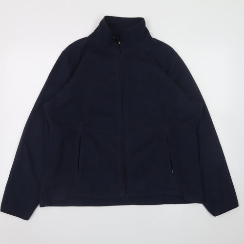 Marks and Spencer Men's Blue Fleece Full Zip Jacket Size 2XL