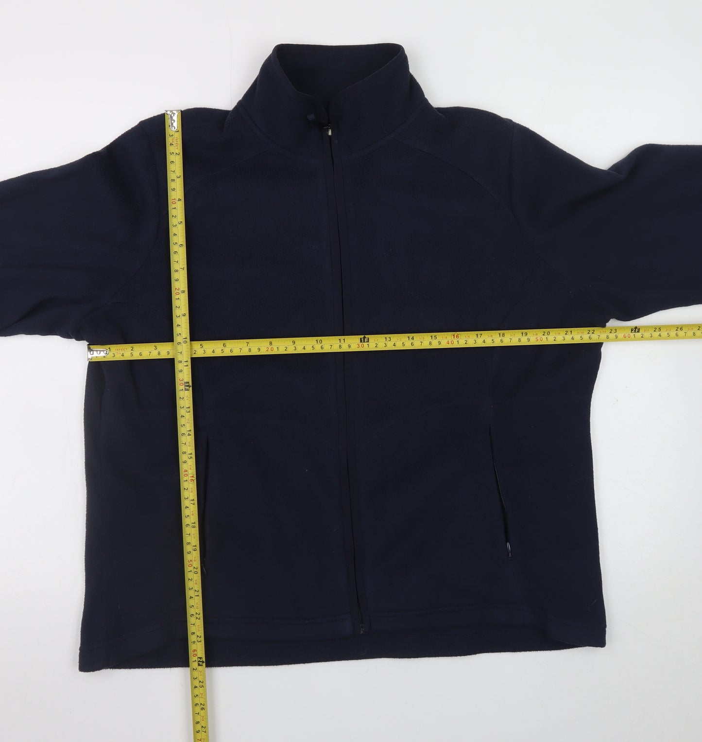 Marks and Spencer Men's Blue Fleece Full Zip Jacket Size 2XL