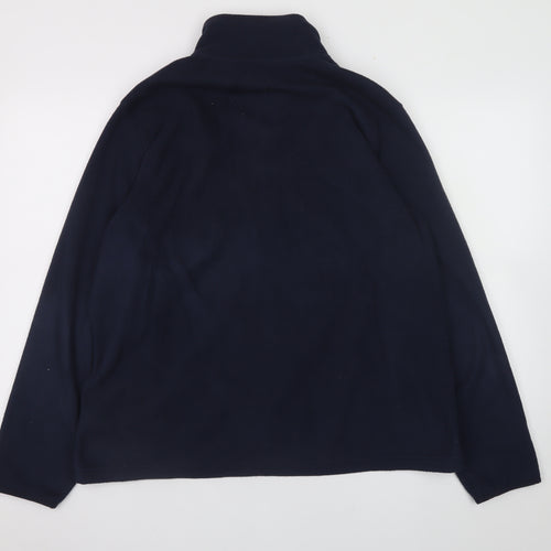 Marks and Spencer Men's Blue Fleece Full Zip Jacket Size 2XL
