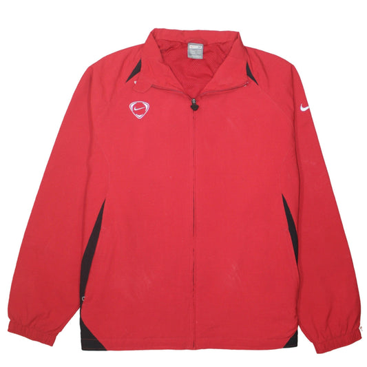Nike Men's Red Track Jacket M Full Zip Sports Lightweight