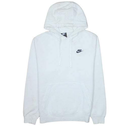 Nike Men's White Pullover Hoodie Small Fleece Regular Fit