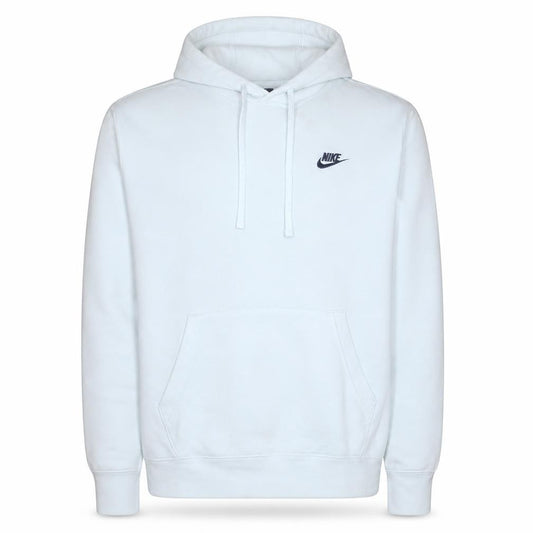Front view of Nike Men's White Pullover Hoodie Small Fleece Regular Fit