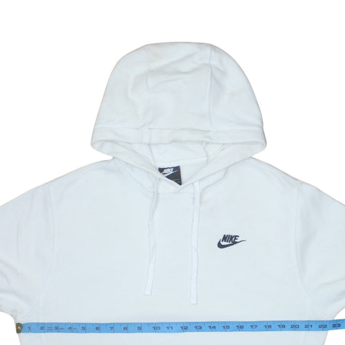 Nike Men's White Pullover Hoodie Small Fleece Regular Fit