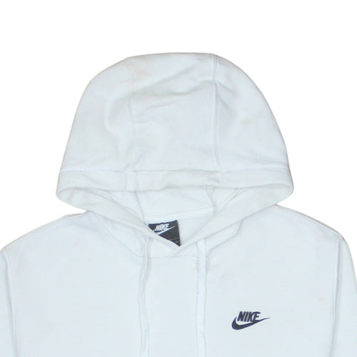 Nike Men's White Pullover Hoodie Small Fleece Regular Fit