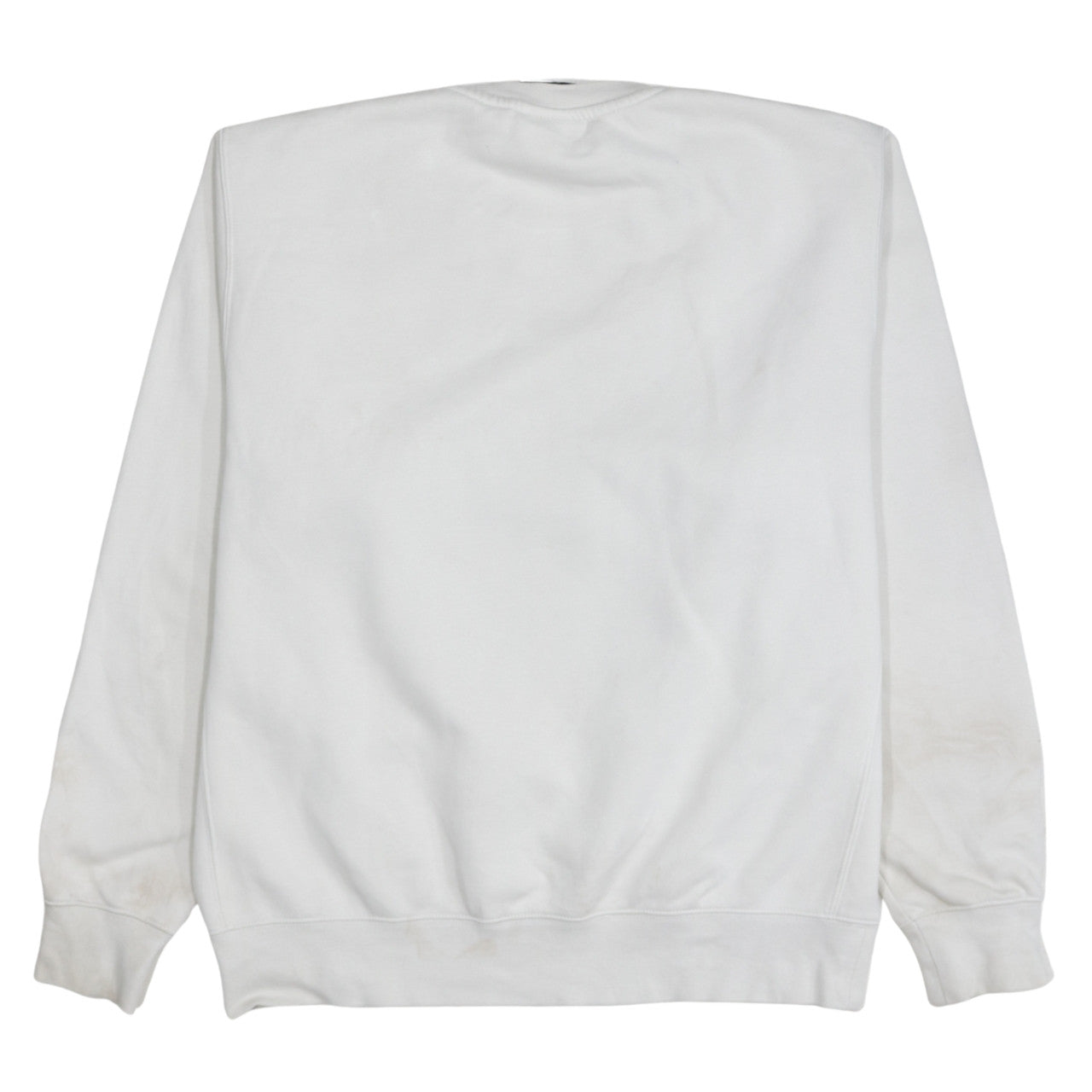 Nike Men's White Embroidered Logo Pullover Sweatshirt Size M