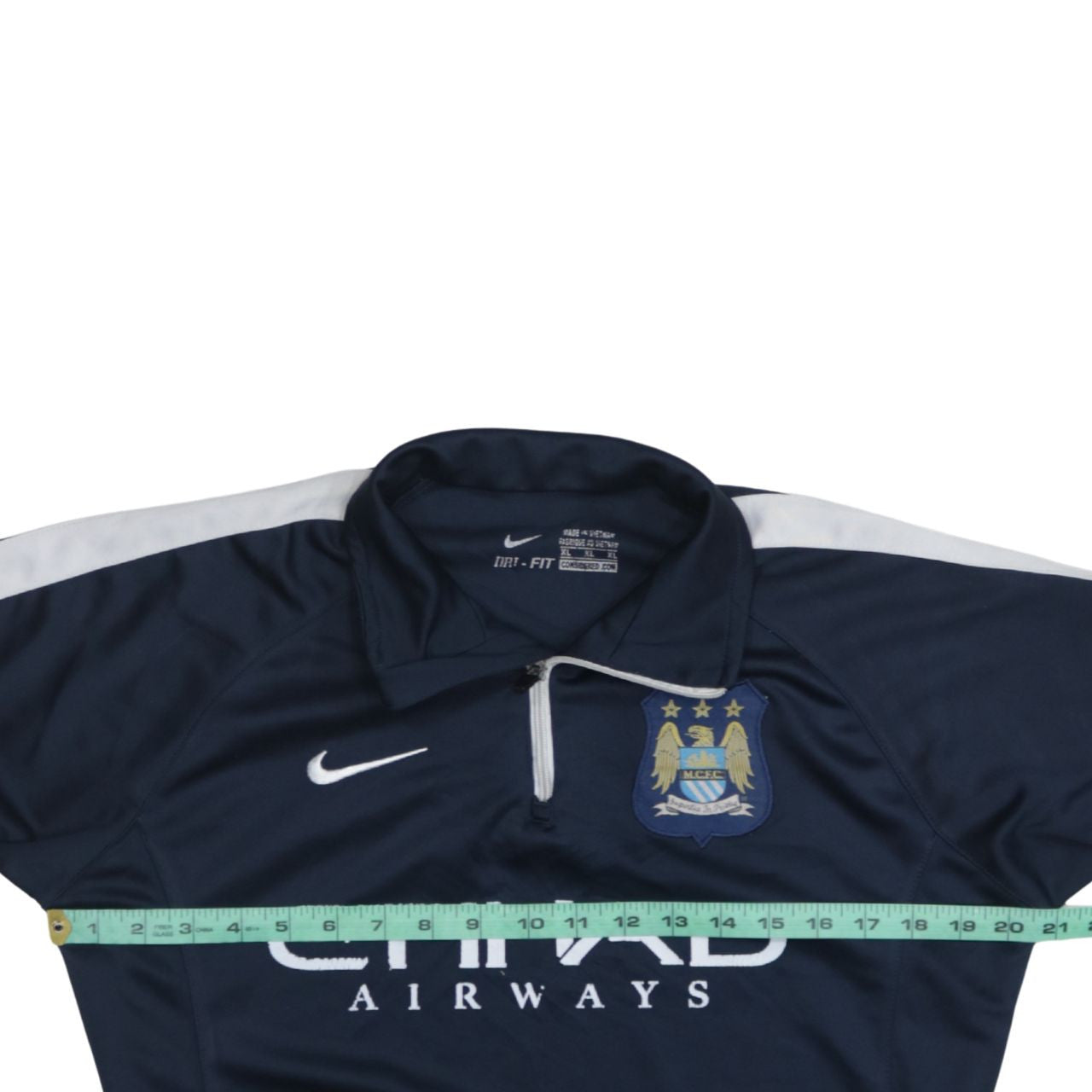 Nike Men's Blue MCFC 1/4 Zip Dri-Fit Sweatshirt XL