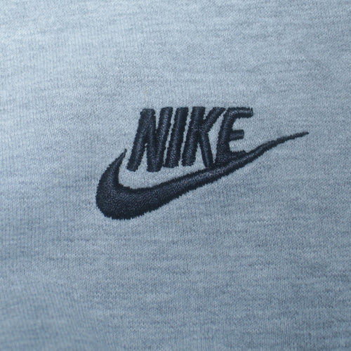 Nike Mens Grey Crew Neck Sweatshirt L Embroidered Logo Classic Style