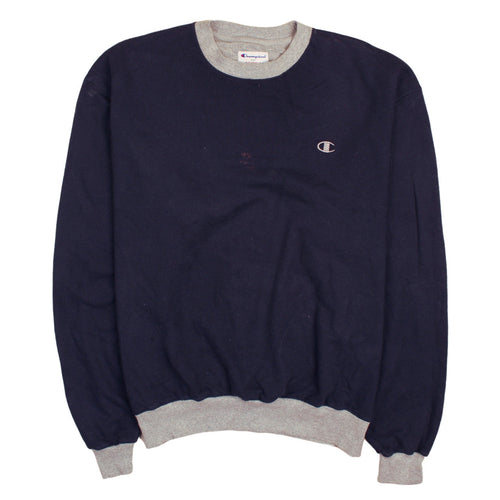 Champion Men's Blue XL Pullover Sweatshirt Crew Neck Logo