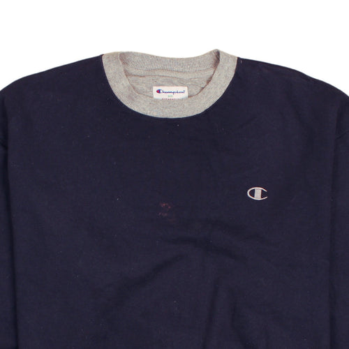 Champion Men's Blue XL Pullover Sweatshirt Crew Neck Logo