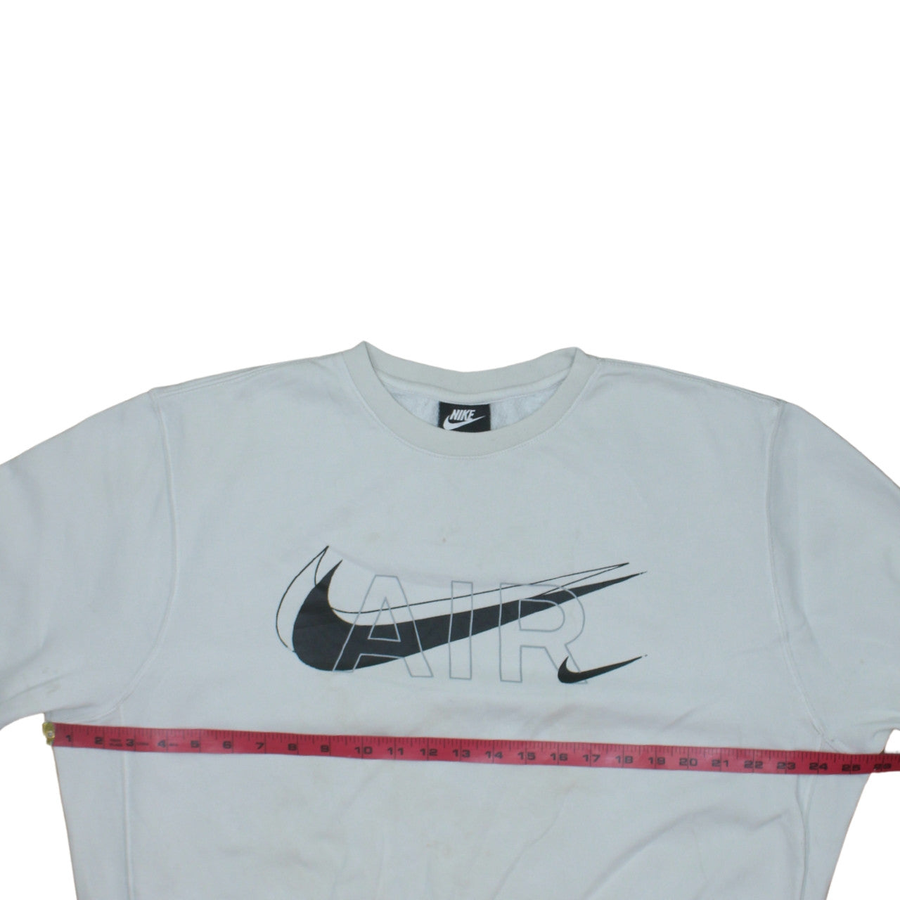 Nike Men White Air Logo Crew Neck Sweatshirt Size M