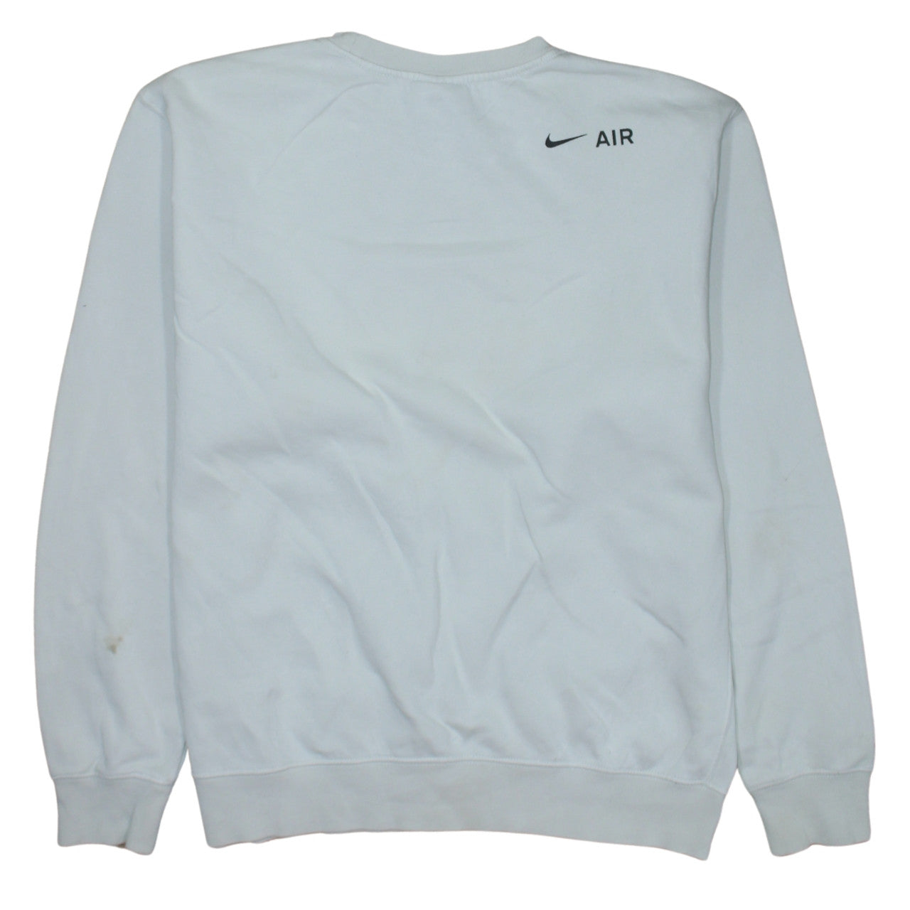 Nike Men White Air Logo Crew Neck Sweatshirt Size M