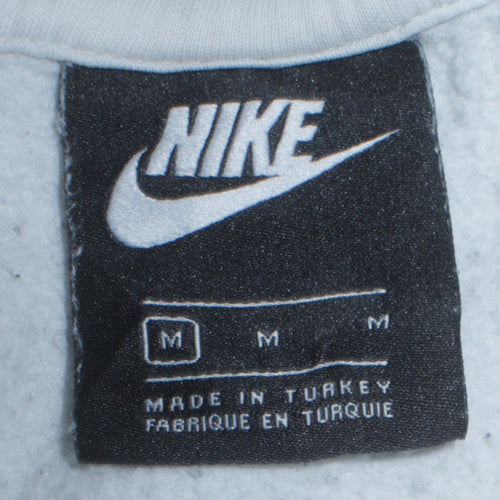Nike Men White Air Logo Crew Neck Sweatshirt Size M
