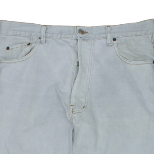 Blue Star Men’s Light Blue Straight Denim Jeans 38in Regular Fit Vintage