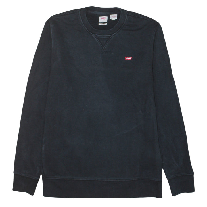 Levi's Men's Black Crew Neck Standard Fit Cotton Sweatshirt Size S