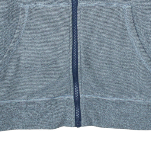 The North Face Boys Blue Full Zip Hoodie Fleece Size Large