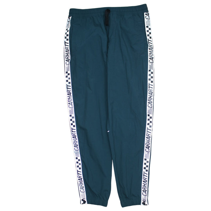 Carhartt Men’s Green Senna Track Pants S Regular Fit Nylon