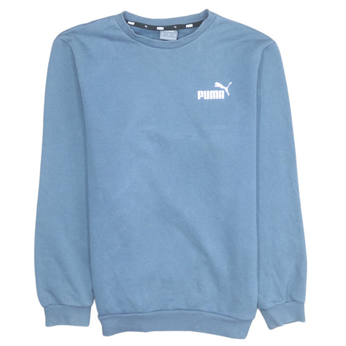 Puma Men's Blue Crew Neck Pullover Sweatshirt Size M