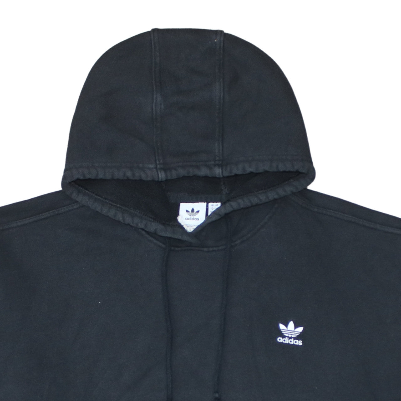 Adidas Women Black 3XL Pullover Hoodie with White Stripes
