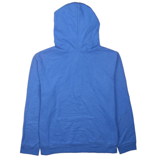 GAP Women Blue Pullover Hoodie Size L Cotton Casual Logo Sweatshirt