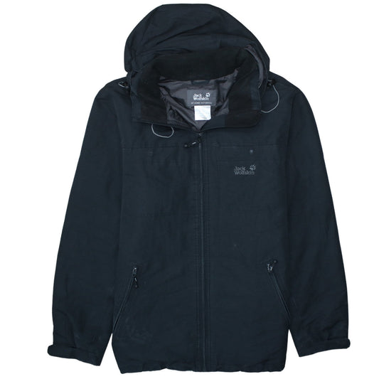 Jack Wolfskin Men's Black XL Water Resistant Hooded Parka Jacket