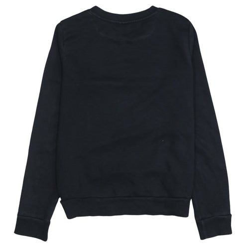 Adidas Womens Black Crew Neck Pullover Sweatshirt Size 8