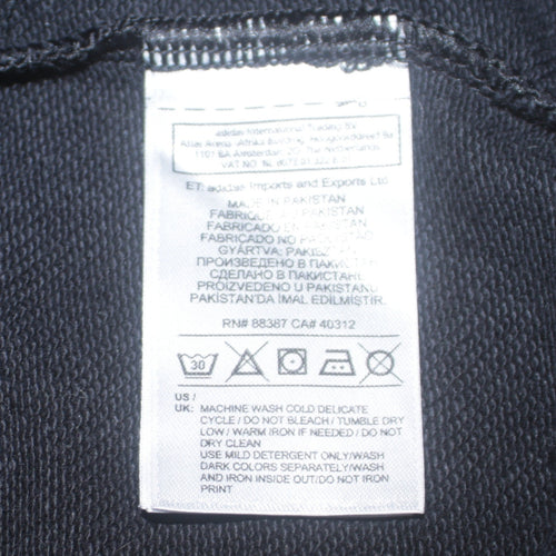Adidas Womens Black Crew Neck Pullover Sweatshirt Size 8