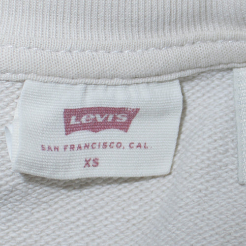 Levi's Womens Ivory Blue Tie-Dye Pullover Sweatshirt XS