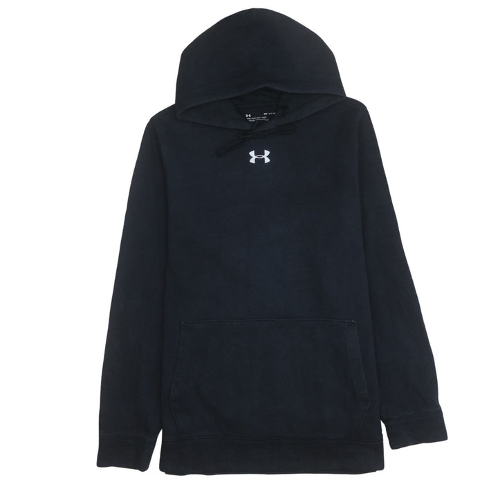 Under Armour Mens Black Pullover Hoodie Small Loose Fit ColdGear Fleece