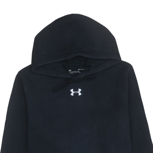 Under Armour Mens Black Pullover Hoodie Small Loose Fit ColdGear Fleece