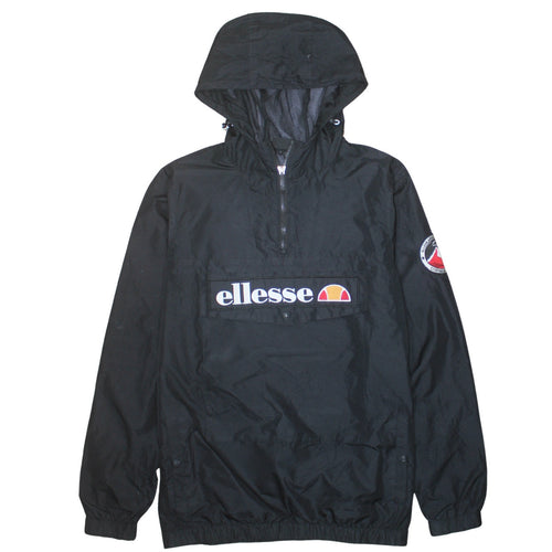 Ellesse Men's Black Pullover Hooded Half Zip Sweatshirt M