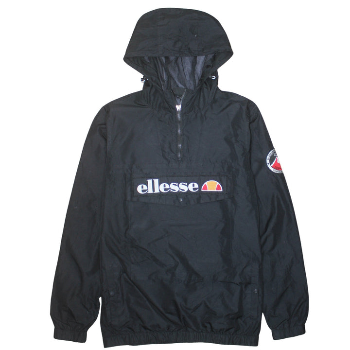 Ellesse Men's Black Pullover Hooded Half Zip Sweatshirt M