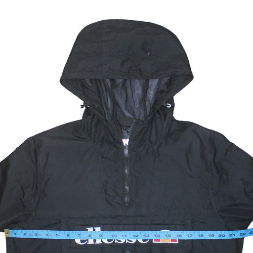 Ellesse Men's Black Pullover Hooded Half Zip Sweatshirt M