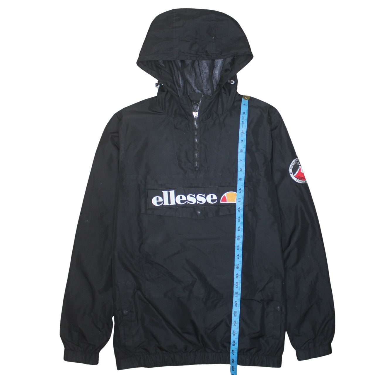 Ellesse Men's Black Pullover Hooded Half Zip Sweatshirt M