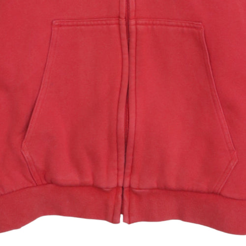 Puma Boys Red Full Zip Fleece Hoodie Size 32/34 with Logo Design