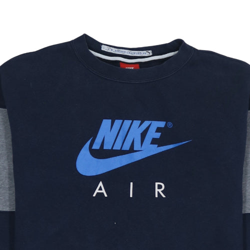 Nike Boys Blue XL Pullover Sweatshirt Crew Neck Logo Graphic Print