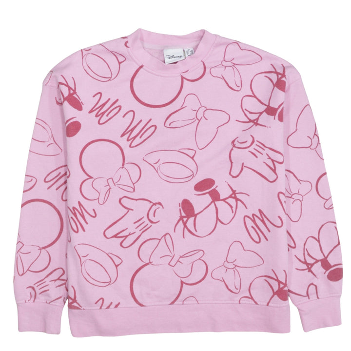 Disney Women's Pink Minnie Mouse Pullover Sweatshirt XS