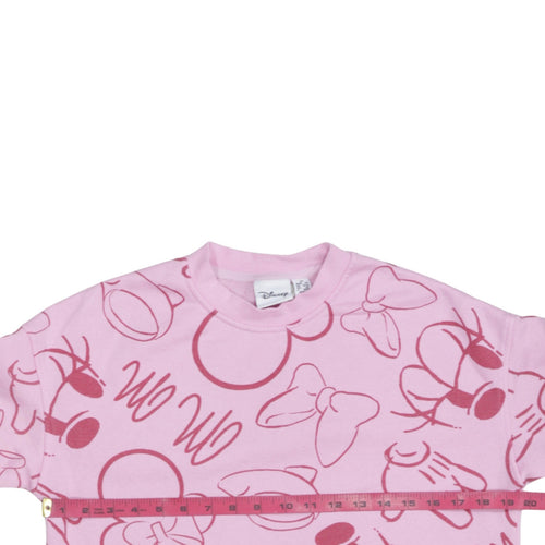 Disney Women's Pink Minnie Mouse Pullover Sweatshirt XS