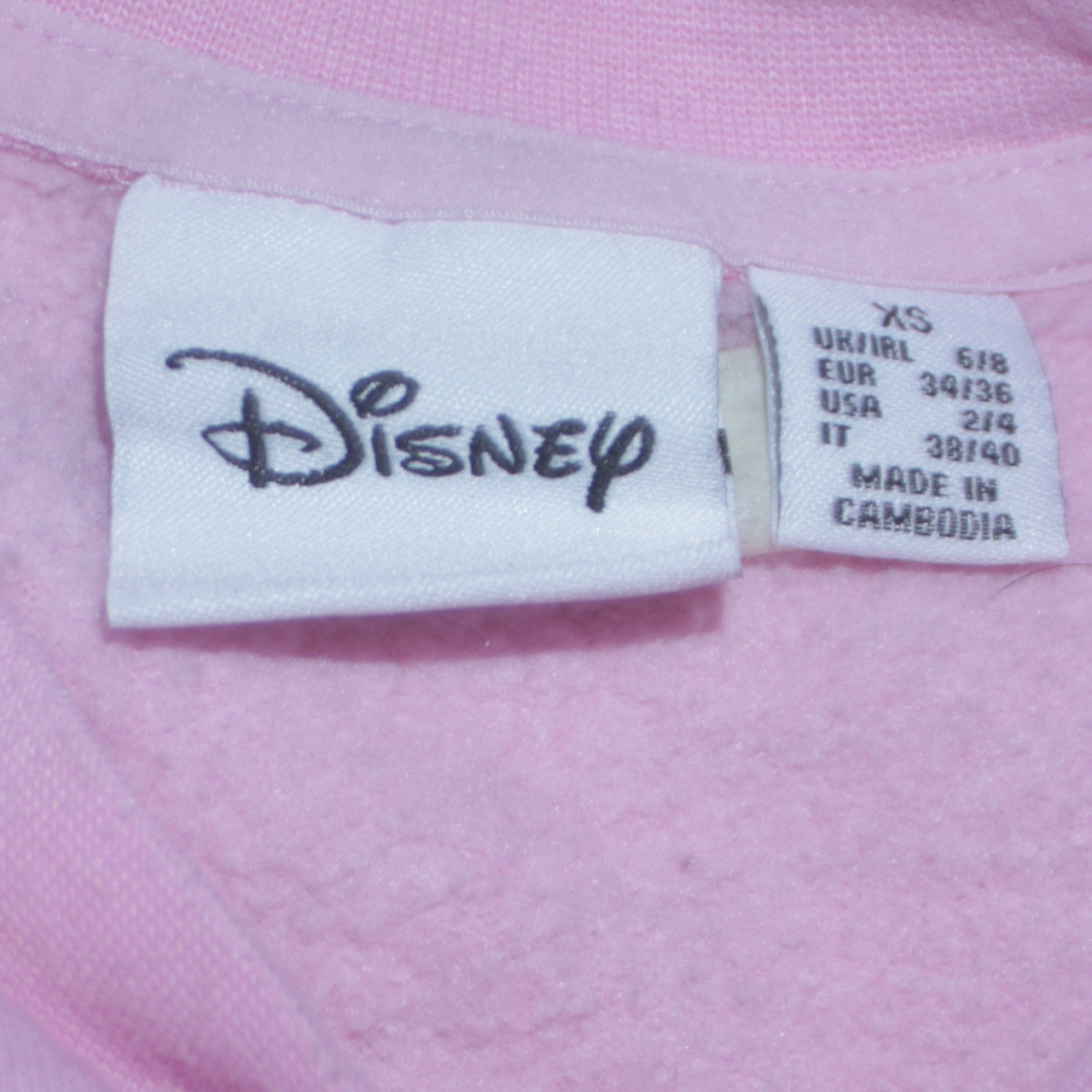 Disney Women's Pink Minnie Mouse Pullover Sweatshirt XS