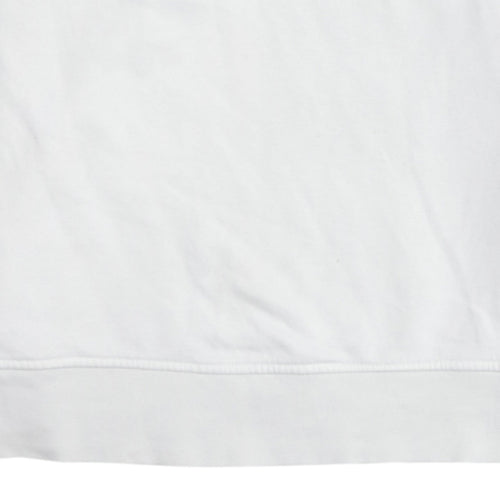 Nike Women White L Sweatshirt Classic Crew Neck Pullover