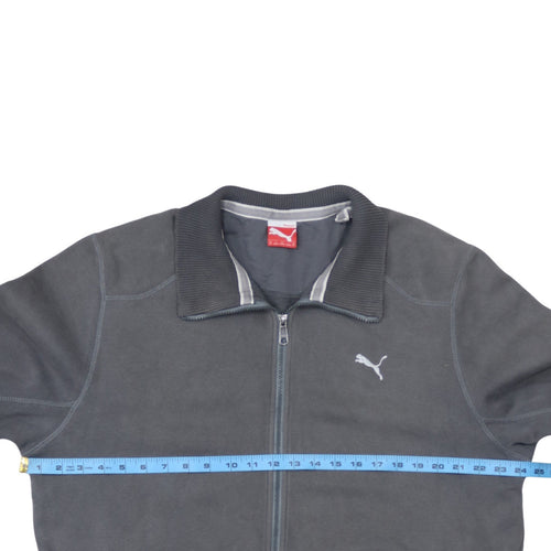 Puma Men's Grey XL Track Jacket Full Zip Cotton Blend