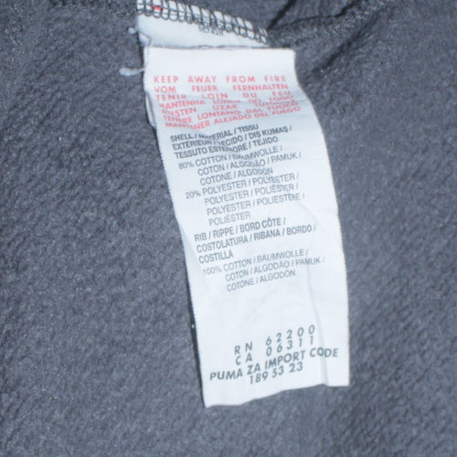 Puma Men's Grey XL Track Jacket Full Zip Cotton Blend