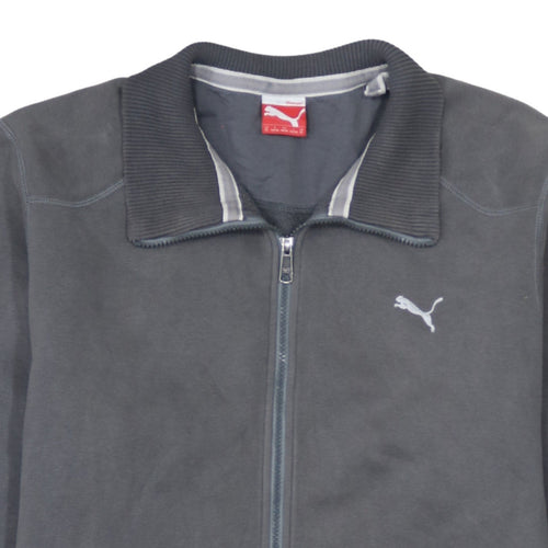 Puma Men's Grey XL Track Jacket Full Zip Cotton Blend